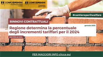 RINNOVI CONTRATTUALI, REGIONE DETERMINA LA PERCENTUALE DEGLI INCREMENTI DI BUDGET PER IL 2024