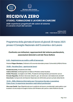 RECIDIVA ZERO: STUDIO FORMAZIONE E LAVORO IN CARCERE